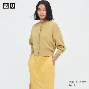 NWT Uniqlo U Full Needle Cropped Long-Sleeve Cardigan